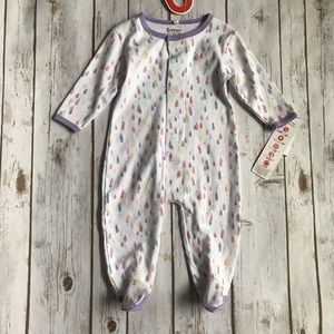 Emc2 Magnetic Baby sleepers Pajamas Purple White